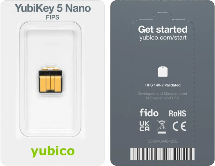 Yubico YubiKey 5 Nano FIPS, USB-A, 1 Stück