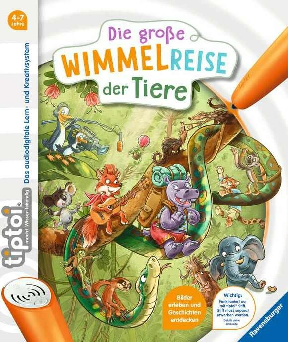 Ravensburger tiptoi Buch: Die große Wimmelreise der Tiere