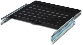 Digitus ausziehbarer Fachboden für Netzwerk- und Serverschränke, 19", schwarz, 600mm Einbautiefe, 1HE