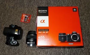 Sony Alpha 55 mit Objektiv 18-55mm 3.5-5.6 DT SAM