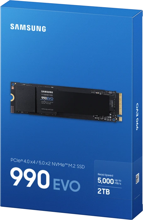 Samsung SSD 990 EVO 2TB, M.2 2280 / M-Key / PCIe 4.0 x4