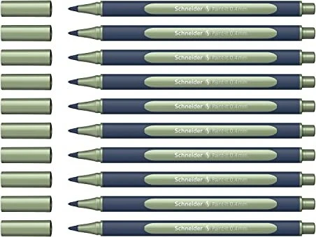 Schneider Paint-It 050 Metallic Tintenroller (Mine) vintage grün, 10er-Pack