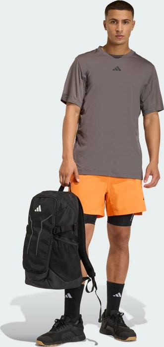 adidas D4T Primelift 3-Streifen Funktionsshirt kurzarm charcoal (Herren)