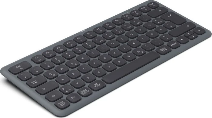 Hama WK-500 kompakte Multi-Device-Tastatur, dunkelgrau/schwarz, USB/Bluetooth, DE