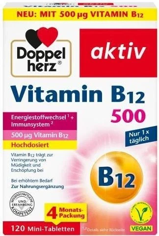 Doppelherz aktiv Vitamin B12 500 Mini-Tabletten, 120 Stück