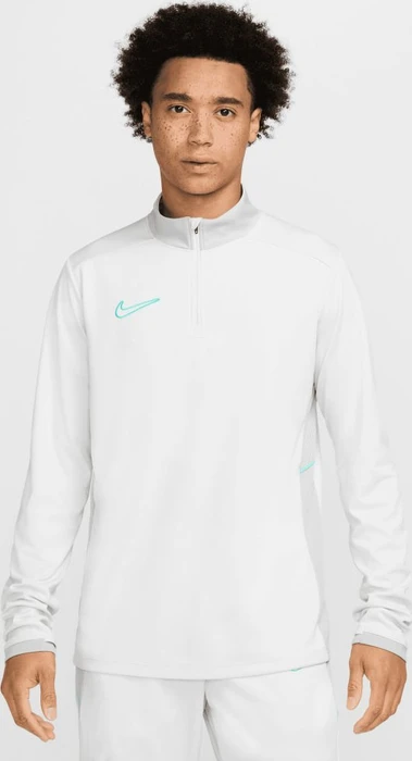 Nike Academy Dri-FIT Football 1/4-Zip Funktionsshirt langarm photon dust/light smoke grey/dynamic turquoise (Herren)