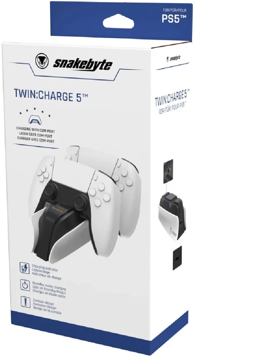 Snakebyte Twin:Charge 5 Ladestation weiß (PS5)