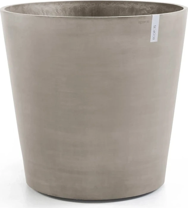 Ecopots Kunststoff-Topf Amsterdam Wheels 80cm taupe