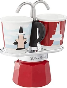 Bialetti Set Mini Express Magritte Espressokanne rot