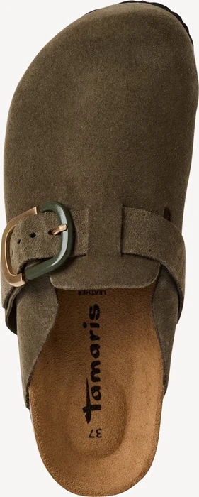 Tamaris Lederpantolette grün (Damen)