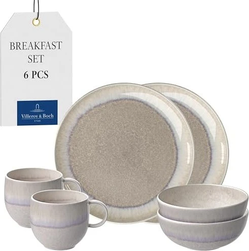 like by Villeroy & Boch Perlemor Sand Frühstücksservice, 6-tlg.