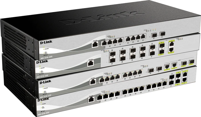 D-Link DXS-1210 Rackmount 10G Smart Switch, 10x SFP+, 2x RJ-45/SFP+