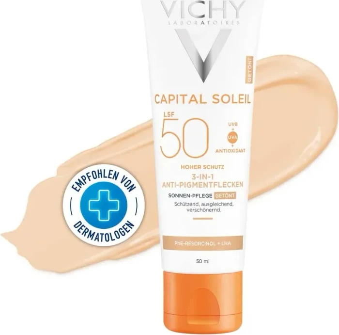 Vichy Ideal Soleil Anti-Pigmentflecken Gesichtscreme LSF50+, 50ml