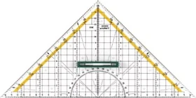 Linex Geodreieck 32cm, mit Griff, transparent