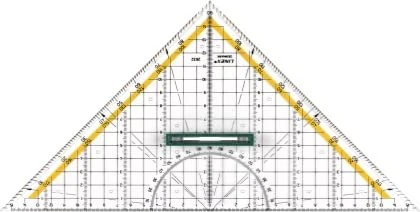 Linex Geodreieck 32cm, mit Griff, transparent