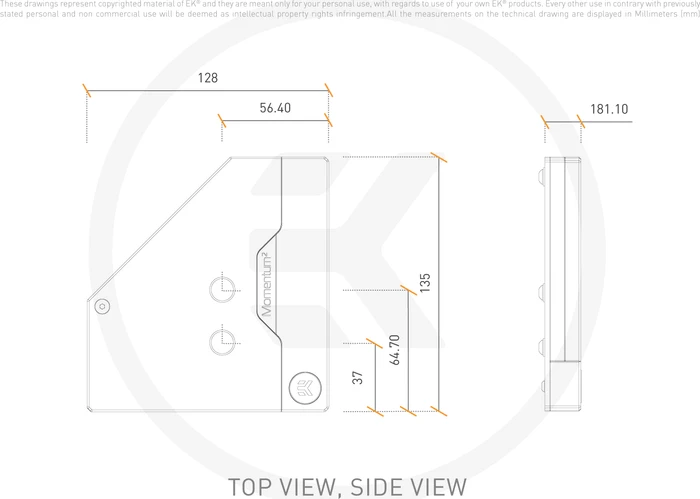 EK Water Blocks Quantum Line EK-Quantum Momentum² Maximus Z690 Formula D-RGB VRM Bridge, Nickel, Acryl