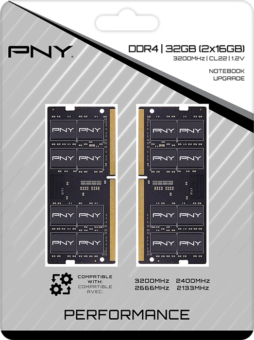 PNY Performance SO-DIMM 32GB Kit, DDR4-3200, CL22-22-22-52