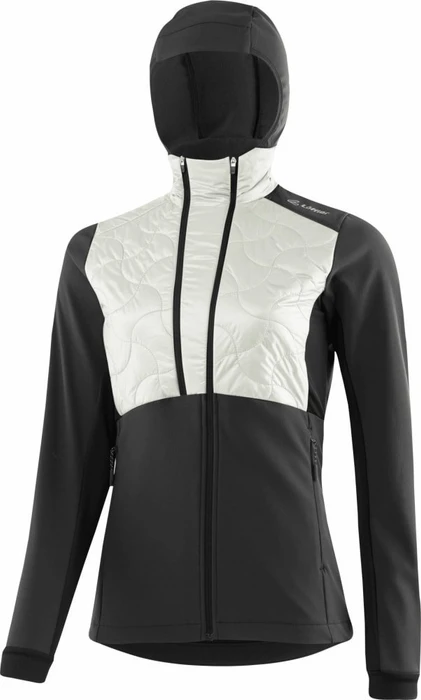 Löffler Hooded Grace PL60 Hybrid Funktionsjacke schwarz/weiß (Damen)