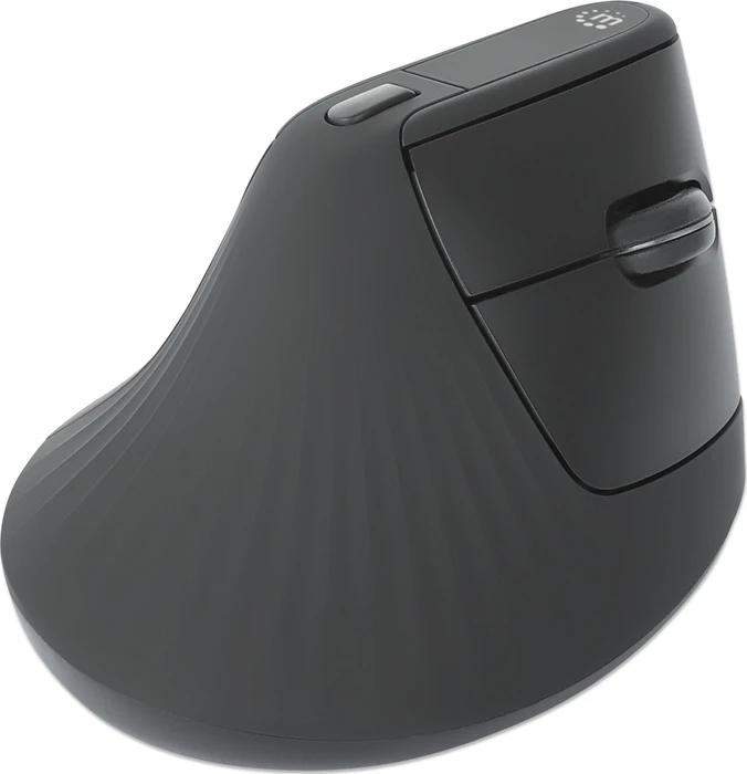 Manhattan Office Pro Vertical Ergonomic Wireless Mouse, schwarz, USB
