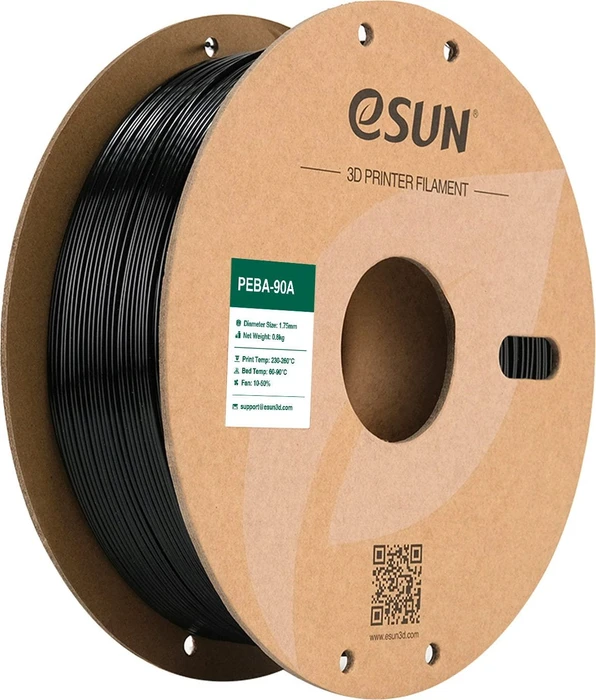 eSUN PEBA-90A, schwarz, Spule, 1.75mm, 800g