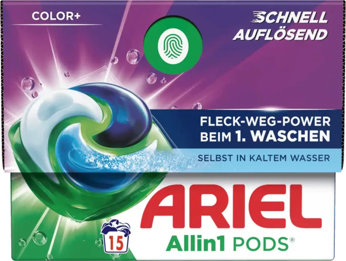 Ariel Color+ Allin1 Pods Waschmittel, 15 Stück