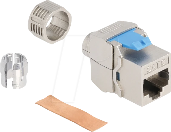 DeLOCK Keystone Modul RJ-45 Buchse via Verlegekabel Cat8.1
