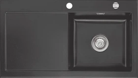 systemceram Mera 90 Einbau Becken rechts mit Ablauffernbedienung schiefer