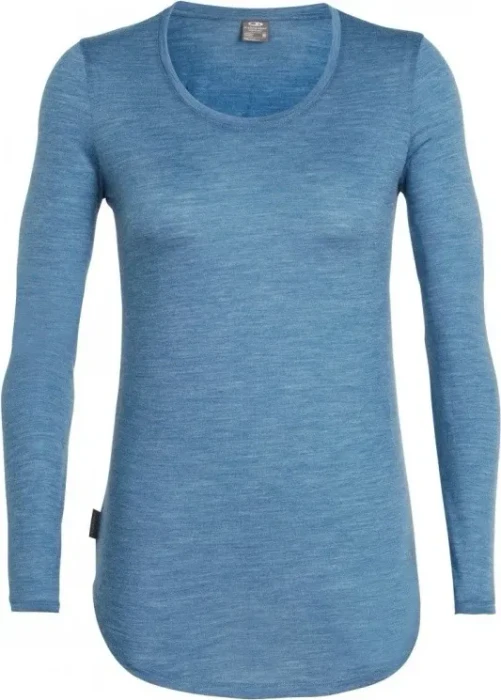 Icebreaker Cool-Lite Solace Scoop Funktionsshirt langarm thunder heather (Damen)