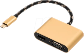 Roline / Secomp USB-C 3.0 auf HDMI/VGA Adapter, 0.1m (12.03.3165)