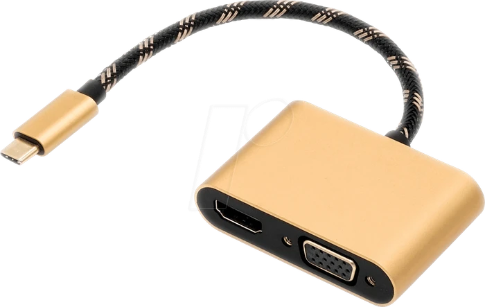 Roline / Secomp USB-C 3.0 auf HDMI/VGA Adapter, 0.1m