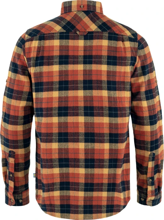 Fjällräven Singi Heavy Flannel Hemd langarm autumn leaf/dark naby (Herren)