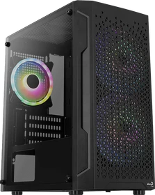 AeroCool Trinity Mini, Lüfter LED RGB, Glasfenster (AACCS-PV32133.11 / Trinity-Mini-G-BK-v3)