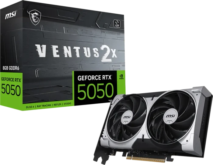 MSI GeForce RTX 5050 8G VENTUS 2X, G5050-8V2, 8GB GDDR6, HDMI, 3x DP