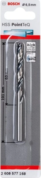 Bosch Professional HSS PointTeQ Spiralbohrer, 6.5x63x101mm, 1 Stück