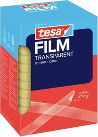 tesa tesafilm transparent, Klebeband, 12mm/66m, 12 Stück
