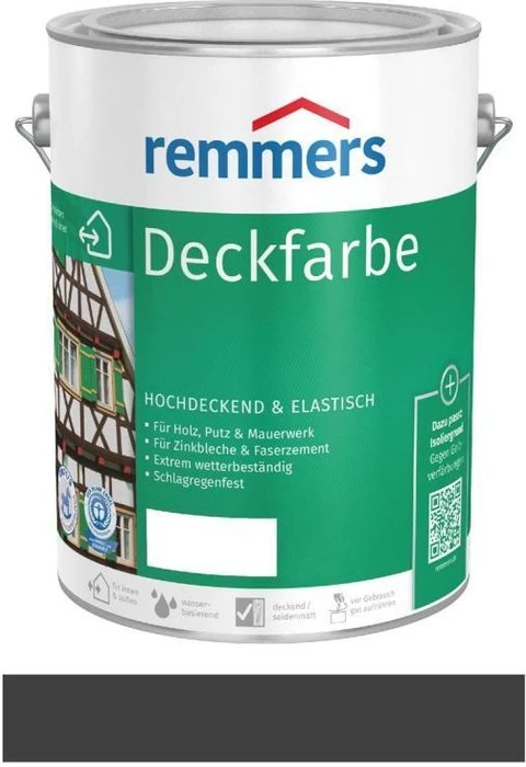 Remmers Deckfarbe schwarz, 5l