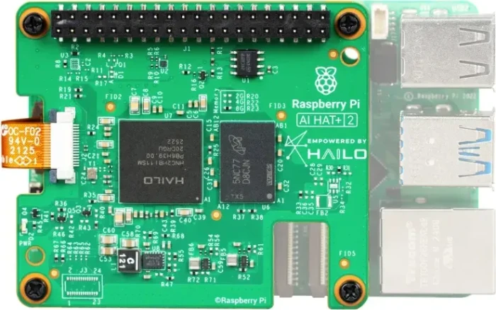 Raspberry Pi AI HAT+ 2, 40Tops, HAT+/Hailo-10H AI, 8GB