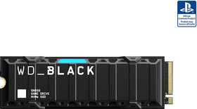 Western Digital WD_BLACK SN850 NVMe SSD (lizenziert für PS5) 1TB, M.2 2280 / M-Key / PCIe 4.0 x4, Kühlkörper