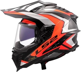 LS2 MX701 Explorer Carbon Frontier II schwarz/orange/grau