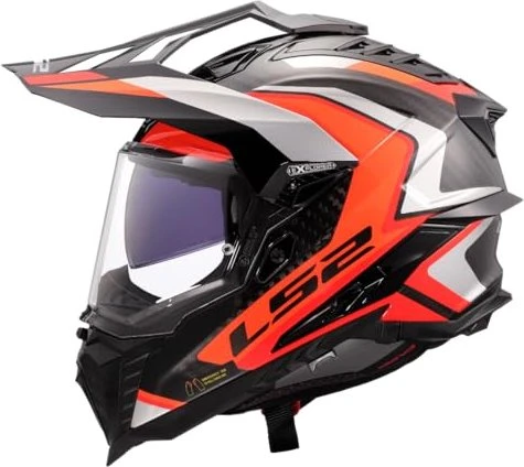 LS2 MX701 Explorer Carbon Frontier II schwarz/orange/grau