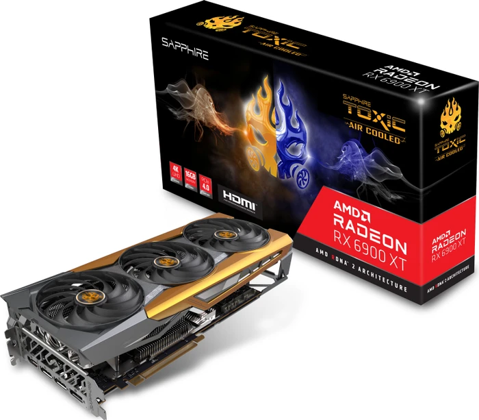 Sapphire Toxic Radeon RX 6900 XT Air Cooled, 16GB GDDR6, HDMI, 3x DP, lite retail