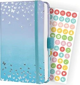 Sigel Jolie Wochenkalender 2024, A6, Hardcover, butterfly confetti candy, 87 Blatt