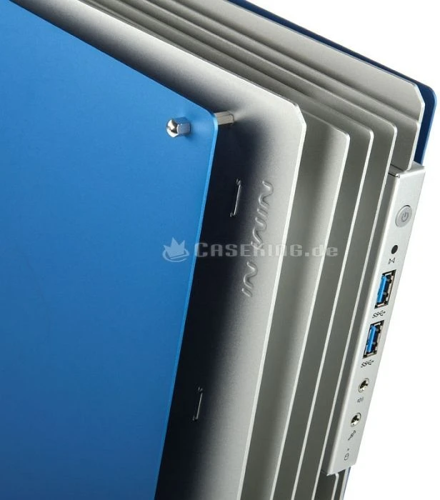 In Win H-Frame Mini blau, Glasfenster, Mini-ITX, 180W proprietär