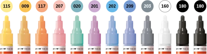Molotow ONE4ALL 227HS 4mm Acrylmarker Pastel-Set sortiert, 12er-Set