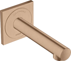 Hansgrohe Axor Uno Elektronik-Waschtischmischer Unterputz für Wandmontage mit Auslauf 161mm brushed red gold
