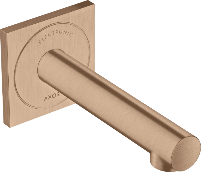 Hansgrohe Axor Uno Elektronik-Waschtischmischer Unterputz für Wandmontage mit Auslauf 161mm brushed red gold