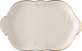 Rosenthal Sanssouci Elfenbein Gold Milch-/Zucker-Tablett/Platte 29x18cm