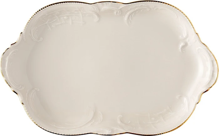 Rosenthal Sanssouci Elfenbein Gold Milch-/Zucker-Tablett/Platte 29x18cm