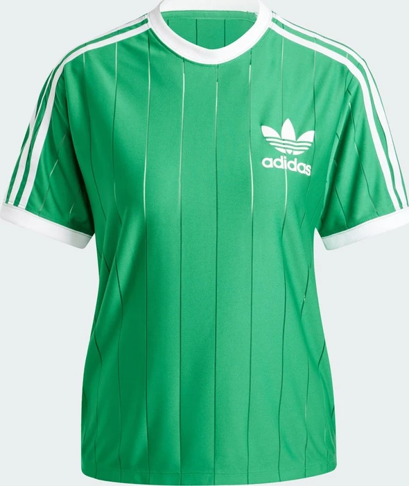 adidas Adicolor 3-Streifen Pinstripe T-Shirt kurzarm grün (Damen)