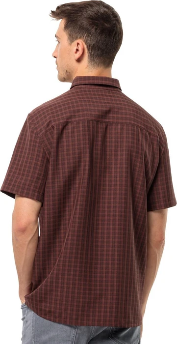 Jack Wolfskin El Dorado Hemd kurzarm dark mahogany check (Herren)